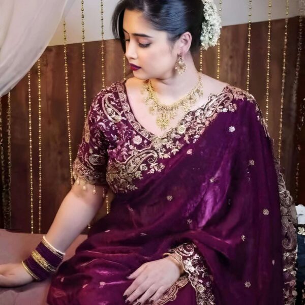 purple-color-original-indian-jimmy-choo-silk-party-saree-ready-with-blouse