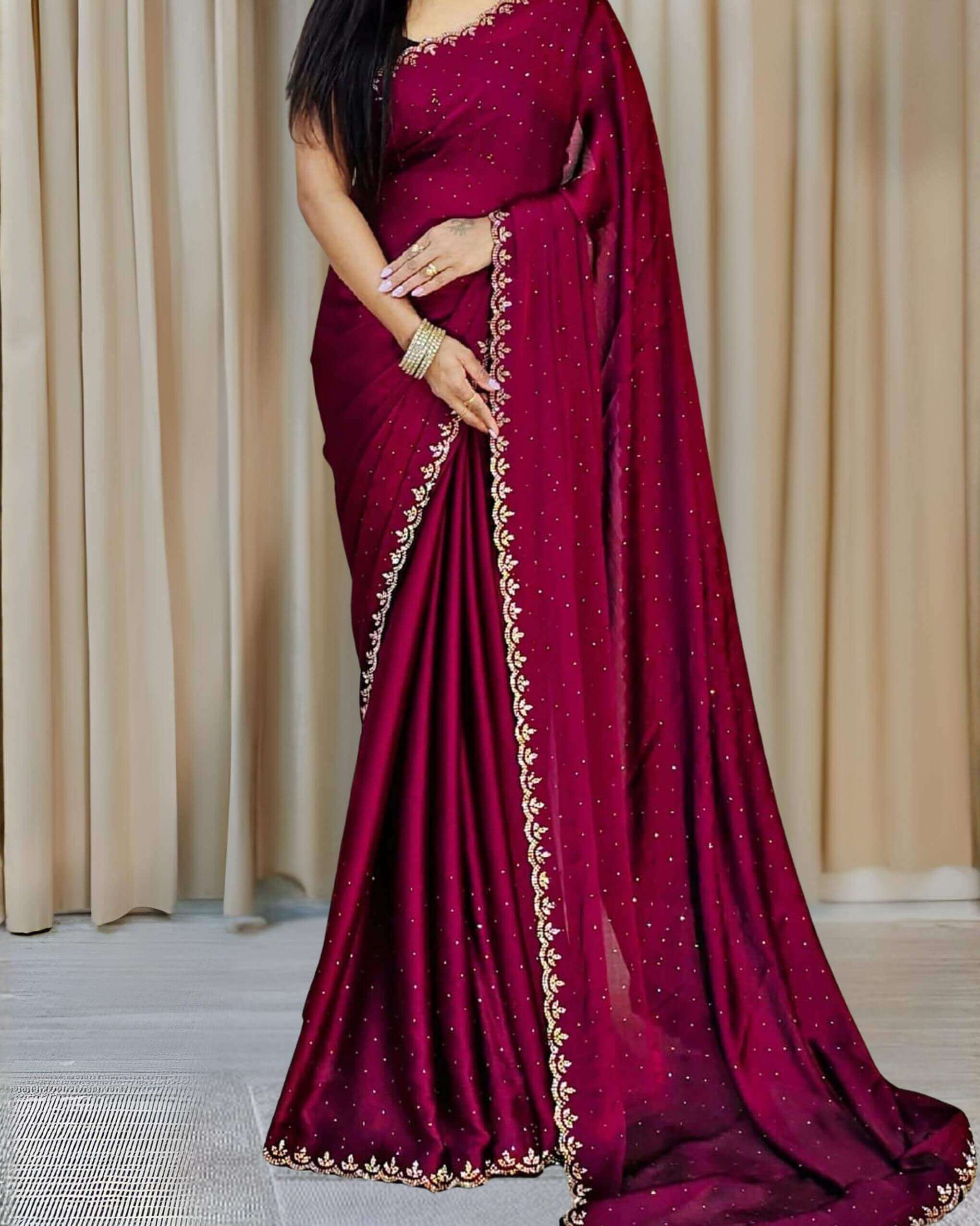 meganta-color-traditional-contrast-work-georgette-party-saree
